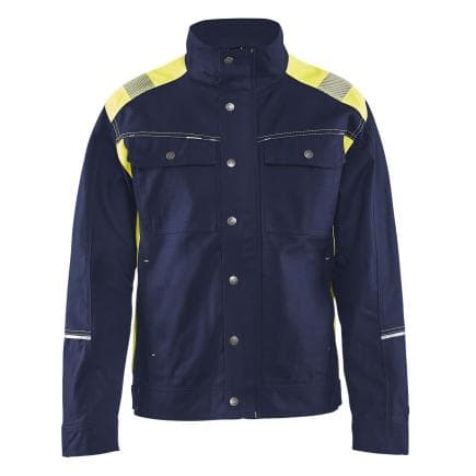 BLAKLADER 409513708833M - Veste artisan Marine/Jaune fluo