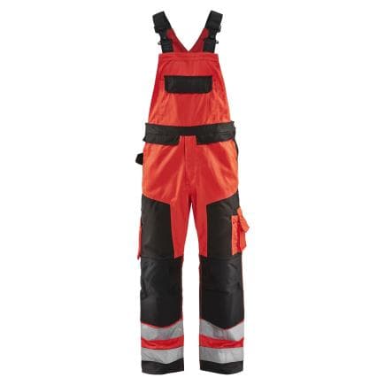 BLAKLADER 266018045599D100 - Cotte à bretelles haute-visibilité Rouge/Noir