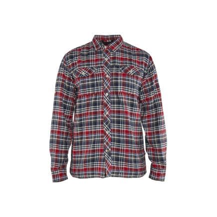 BLAKLADER 329911378956L - Chemise en flanelle à motif damier Bleu marine/Rouge