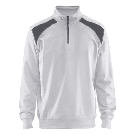 BLAKLADER 335311581094XL - Sweat camionneur Blanc/Gris clair