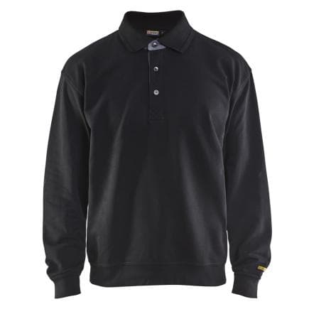 BLAKLADER 337011589900M - Sweat col polo Noir