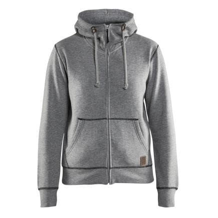 BLAKLADER 337311579000L - Sweat zippé à capuche femme Gris chiné