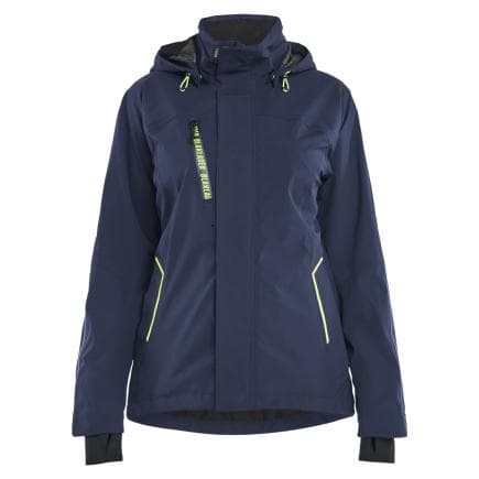 BLAKLADER 440319178633S - Veste hardshell stretch femme Bleu marine foncé/Jaune fluo