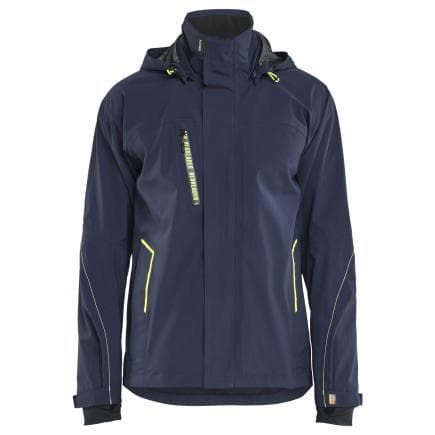 BLAKLADER 448319178633M - Veste imperméable hardshell stretch Bleu marine foncé/Jaune