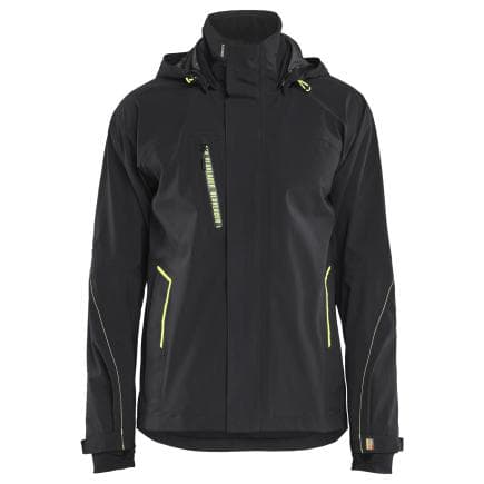 BLAKLADER 448319179933L - Veste imperméable hardshell stretch Noir/Jaune