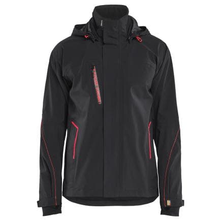 BLAKLADER 448319179956M - Veste imperméable hardshell stretch Noir/Rouge