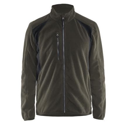 BLAKLADER 473025104599XXL - Veste micropolaire Vert Kaki/Noir