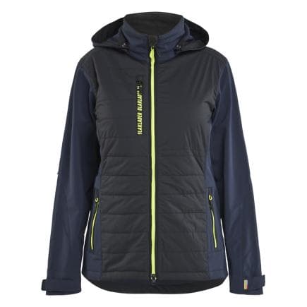 BLAKLADER 473325138633S - Veste hybride femme Bleu marine foncé/Jaune