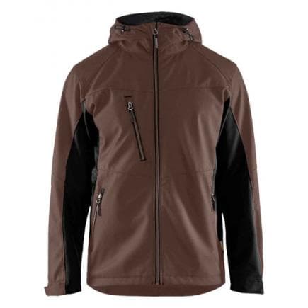 BLAKLADER 4753251678994XL - Veste Softshell à capuche Marron/Noir