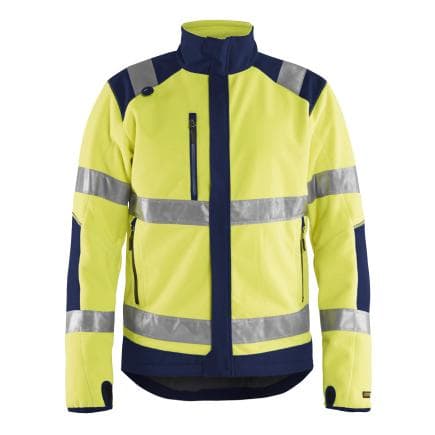 BLAKLADER 488825243389XL - Veste polaire coupe-vent haute-visibilité Jaune/Marine