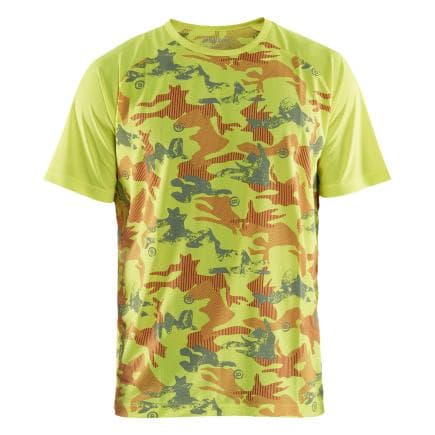 BLAKLADER 3425101133944XL - T-shirt camouflage Jaune/Gris clair