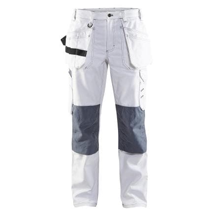 BLAKLADER 713112101094D21 - Pantalon peintre femme Blanc/Gris clair