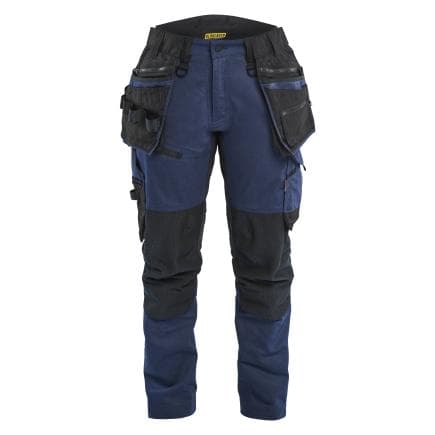 BLAKLADER 717011498699C38 - Striker pantalon artisan stretch femme Marine foncé/Noir