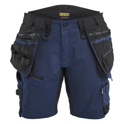 BLAKLADER 717511498699C38 - Striker short artisan stretch femme Marine foncé/Noir