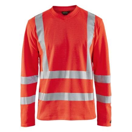 BLAKLADER 894810705500S - T-shirt manches longues haute-visibilité anti-UV Rouge