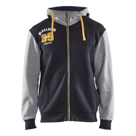 BLAKLADER 940611578690XL - Sweat zippé édition limitée Marine foncé/Gris chiné