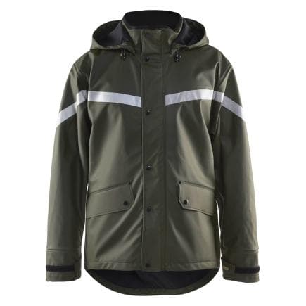 BLAKLADER 430520034600XXXL - Veste de pluie niveau 2 Vert armée
