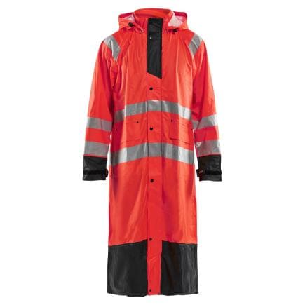 BLAKLADER 4325200055994XL - Manteau de pluie haute-visibilité niveau 1 Rouge/Noir