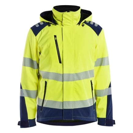 BLAKLADER 440025133389S - Veste softshell haute-visibilité hiver Jaune/Marine