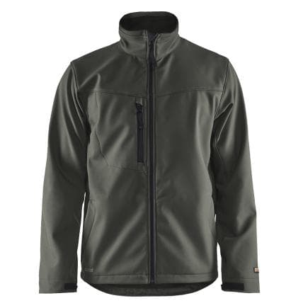BLAKLADER 495125174600XL - Veste softshell avec poches zippées Vert armée