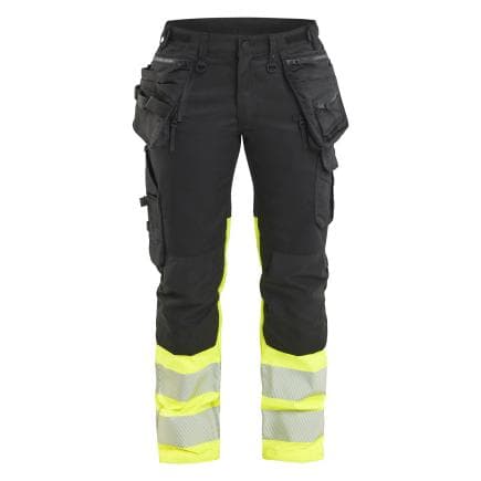 BLAKLADER 703011499933C40 - Pantalon haute-visibilité stretch femme Noir/Jaune