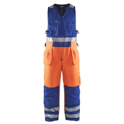 BLAKLADER 850419775385C52 - Combinaison hiver sans manches haute-visibilité Orange/Bleu roi