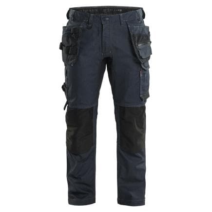 BLAKLADER 175011418999C50 - Pantalon artisan denim stretch avec poches flottantes Bleu marine/Noir