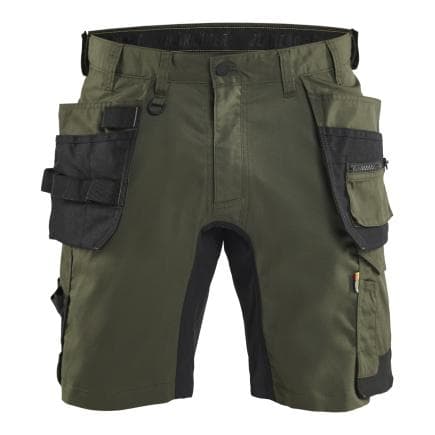 BLAKLADER 175218324298C52 - Short stretch avec poches flottantes Vert forêt/Noir
