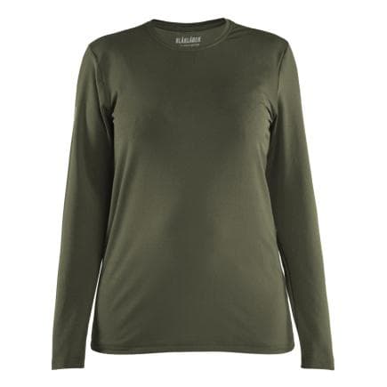 BLAKLADER 342711264209L - T-shirt manches longues anti-UV femme Vert forêt
