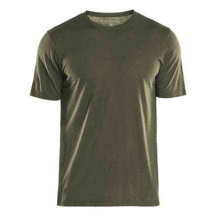 BLAKLADER 353617434209M - T-shirt en laine mérinos Vert forêt