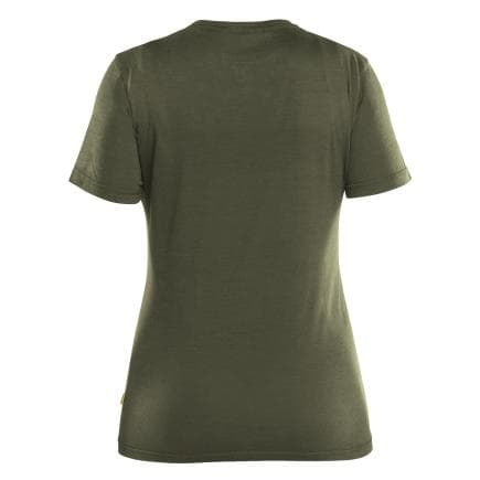 BLAKLADER 353717434209M - T-shirt en laine mérinos femme Vert forêt