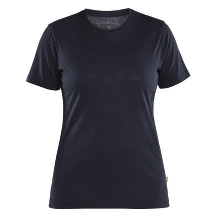 BLAKLADER 353717438600M - T-shirt en laine mérinos femme Marine foncé