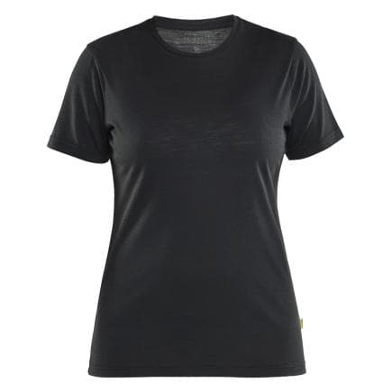 BLAKLADER 353717439900M - T-shirt en laine mérinos femme Noir