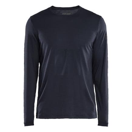 BLAKLADER 353817438600XL - T-shirt manches longues en laine mérinos Marine foncé