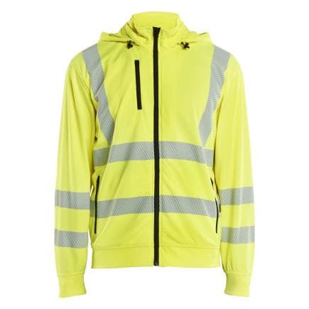 BLAKLADER 357325383300M - Sweat haute-visibilité avec capuche détachable Jaune fluo