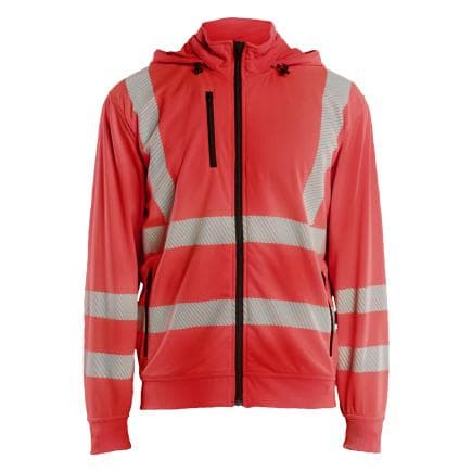BLAKLADER 357325385500L - Sweat haute-visibilité avec capuche détachable Rouge