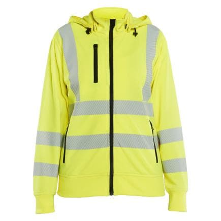 BLAKLADER 357425383300S - Sweat haute-visibilité avec capuche détachable femme Jaune fluo