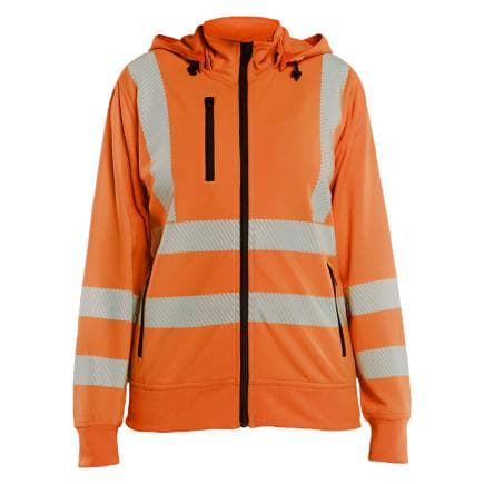 BLAKLADER 357425385300M - Sweat haute-visibilité avec capuche détachable femme Orange