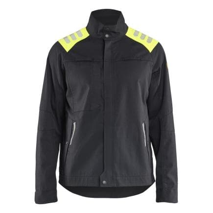 BLAKLADER 440715129933L - Veste retardant-flamme inhérente Noir/Jaune fluo