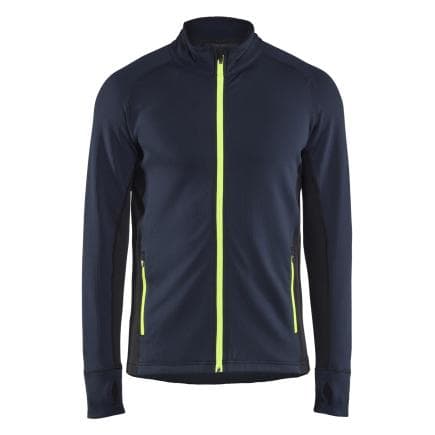 BLAKLADER 473525398633M - Veste micropolaire Striker Bleu marine foncé/Jaune fluo