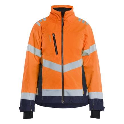BLAKLADER 476119775389M - Veste hardshell imperméable haute-visibilité femme Orange fluo/Marine