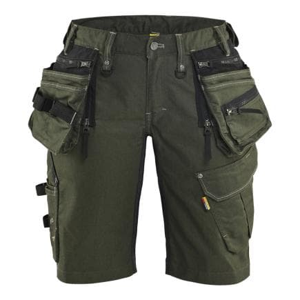 BLAKLADER 799211414298C38 - Short X1900 artisan stretch femme Vert forêt/Noir