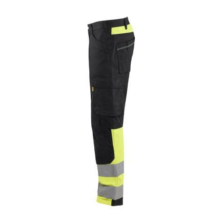 BLAKLADER 170818119933C52 - Pantalon haute-visibilité, noir/jaune fluo