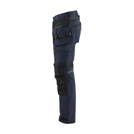 BLAKLADER 174516458699C52 - Pantalon artisan stretch 4D Blåkläder ToolRig™, marine foncé/noir