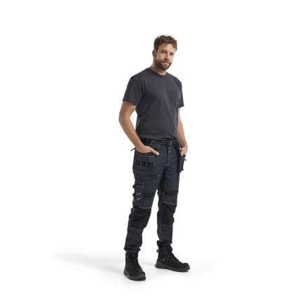 BLAKLADER 198011418999C46 - Pantalon artisan stretch Blåkläder ToolRig™, marine/noir