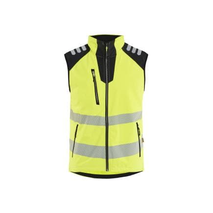 BLAKLADER 309125133399XL - Gilet softshell haute-visibilité, jaune fluo/noir