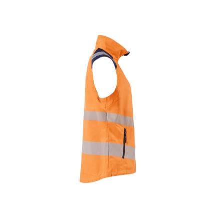 BLAKLADER 309219055389S - Gilet haute-visibilité femme, orange fluo/marine