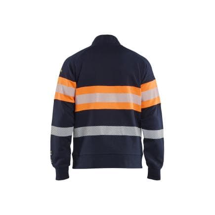 BLAKLADER 346217458953L - Sweat zippé multinormes inhérent, marine/orange fluo