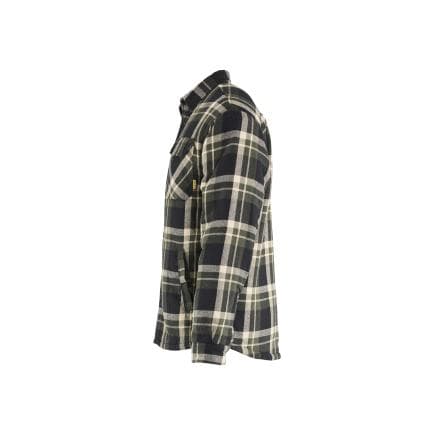 BLAKLADER 470411684298M - Chemise flanelle doublée en polaire, vert forêt/noir