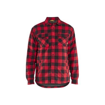 BLAKLADER 470411685699S - Chemise flanelle doublée en polaire, rouge/noir